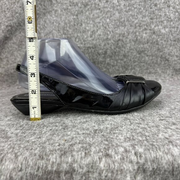 ✅Naturalizer Hanley Black Wedge Sandals Womens 8.5M Slingback Comfort Shoes - Picture 8 of 13